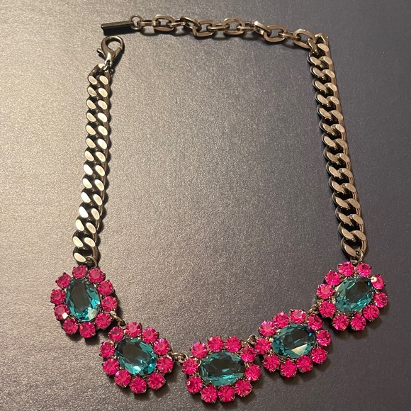 Swarovski crystal necklace Vibrant Pink and Blue Crystal Necklace - Picture 2 of 6